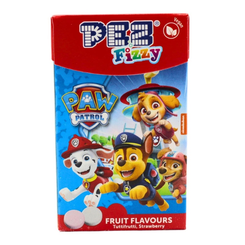 Paw Patrol PEZ Fizzy Fruit Sweets Flip Top Box 30g